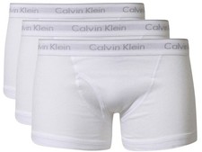 Calvin Klein Men's Classic Fit Trunk Boxers Underwear 3 Pairs White Sz XL