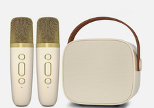 Mini Karaoke Machine with 2 Wireless Microphones  Portable Bluetooth Speaker-US