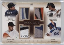 2014 Panini Immaculate Quad Players Prime 5/5 Jose Fernandez Manny Machado k8v