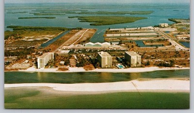 Vintage Fort Myers Beach FL Aerial View Postcard by McGrew Color Graphics