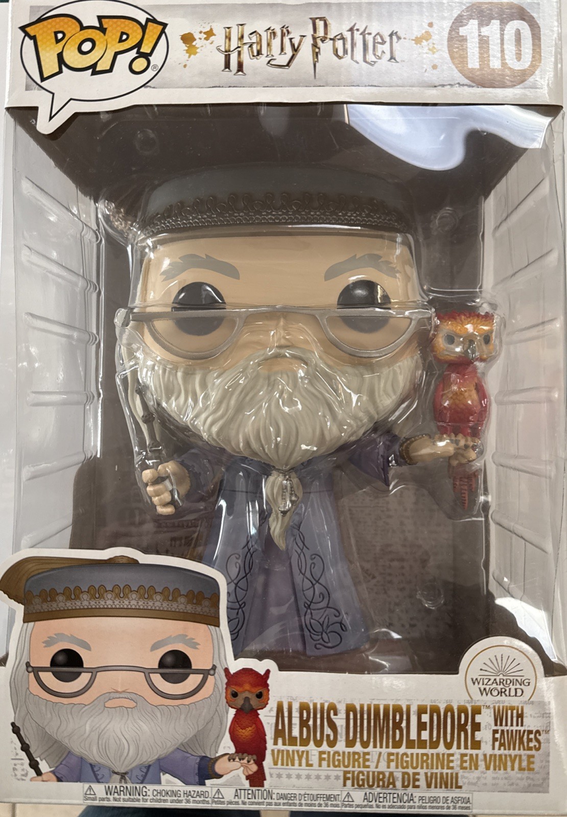 Funko pop! Albus Dumbledore (Silente)+ Fawkes (Funny) 110 Supersize