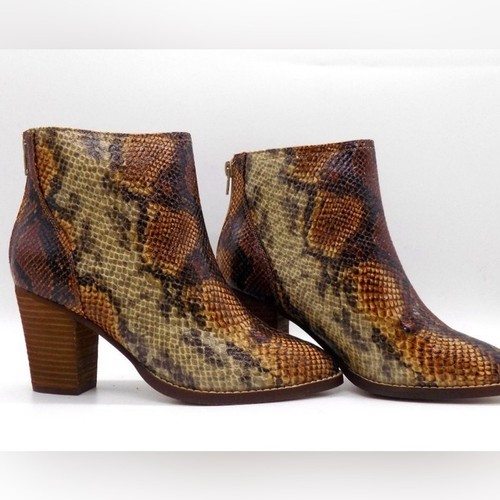 Botines Chelsea Zigi Soho Harlan Estampado Serpiente Tobillo Talla 9 NUEVO Marrón - Imagen 8 de 8