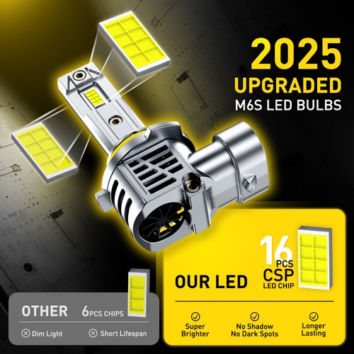 9006 HB4 LED Headlight High Low Beam Bulbs Conversion Kit 6000K White 2/3/4/5/6X - Picture 4 of 26