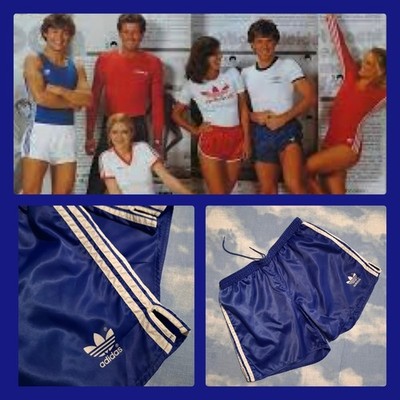 Vintage ADIDAS Made in China Shiny Shorts Gr. ca. 7 L selten 