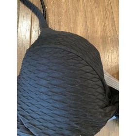 Victoria's Secret Swim Mix & Match textured Twist Push-Up Bikini Top Black 36C