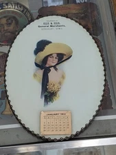 1916 Chain Frame Advertising Picture Calendar Ellis & Ellis Kingsley Iowa
