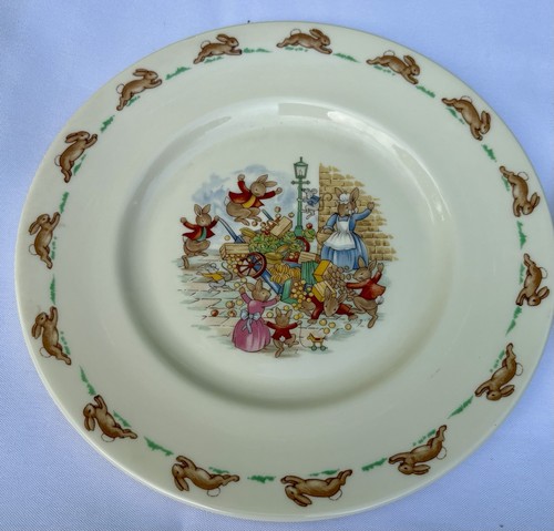 Bunnykins English Fine Bone China Set Of Two 8” Plates By Royal Doulton - Picture 3 of 6