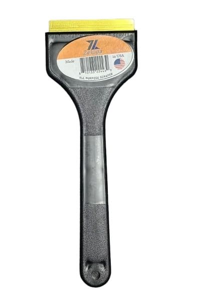 Zeluga 25-555-Black Brass Blade Ice Scraper – Scratch-Free, Rustproof, H