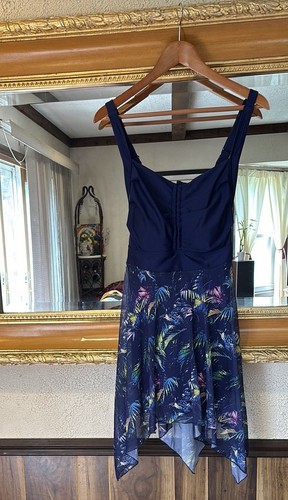 BloomChic Blue Tropical Swim Dress - Size 14/16