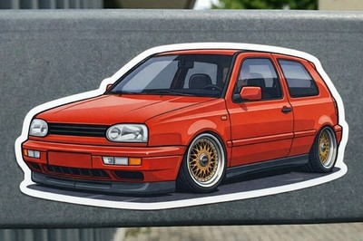 Retro Tuning Car Sticker 90s Hatchback Tiefergelegt Euro Style Auto Aufkleber