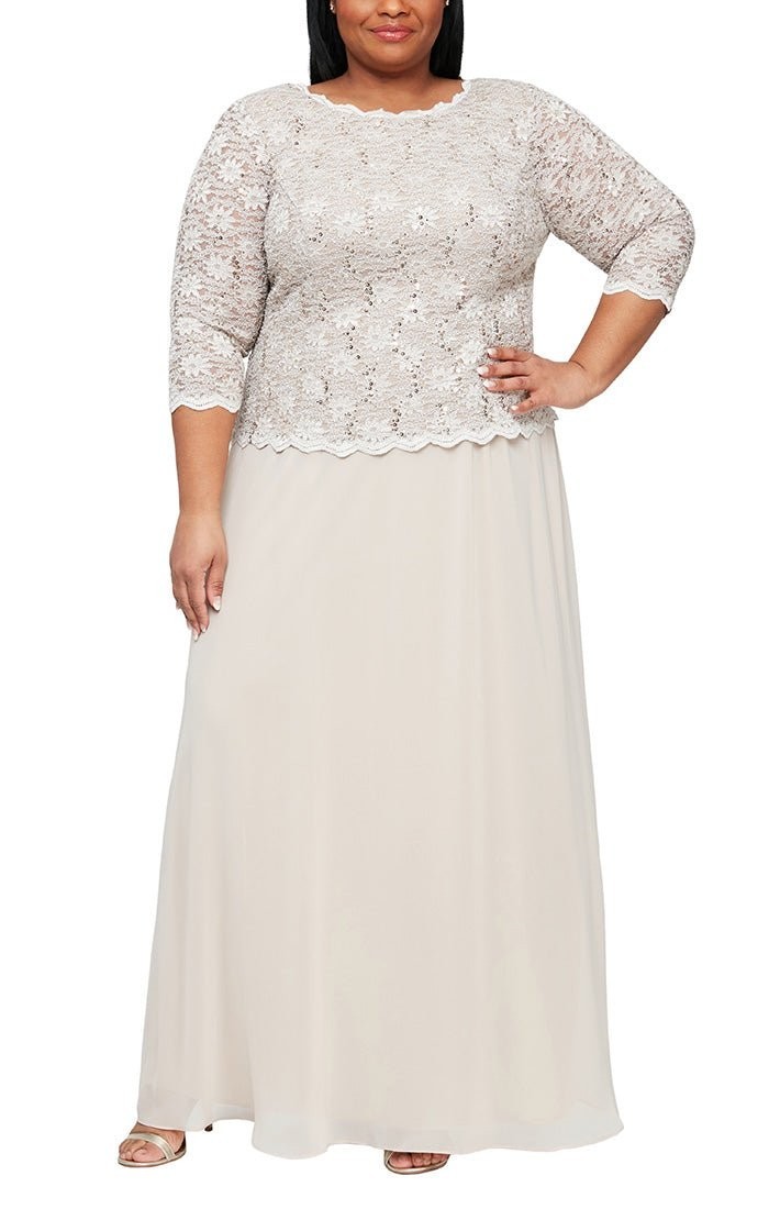 Alex Evenings 24W Taupe Sequin Lace Gown Mother of the Bride Formal Dress NWT | eBay Alex Evenings 24W Taupe Sequin Lace Gown Mother of the Bride Formal Dress NWT | eBay