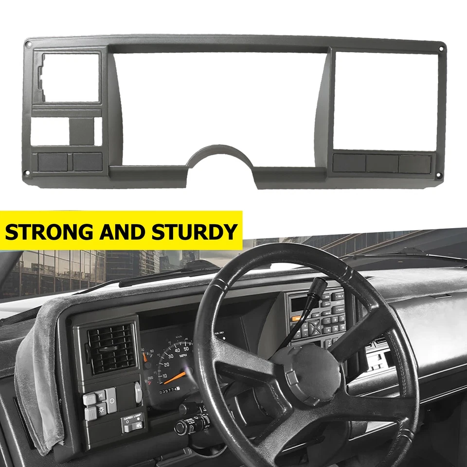 Borde de bisel de tablero de calibre gris para camioneta Chevrolet GMC 88-94 C/K Stock en EE. UU. Foto 4 de 4