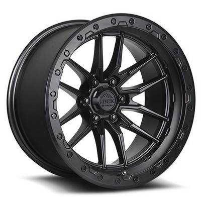 Set of 4 - 20x10 Lock Off-Road Krawler matte black 8x6.5 -18mm 125.2 CB