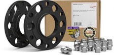 2 Pcs Hub Centric Billet Wheel Spacers Kit with Aftermarket Lug Kit Chrome