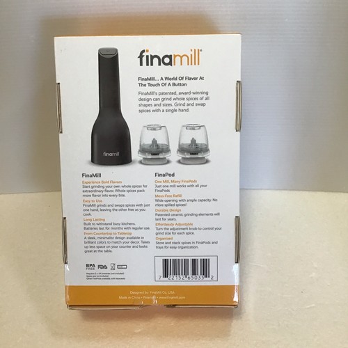 FinaMill Pepper Mill & Spice Grinder Award Winning Battery Operated Adjustable - Picture 3 of 8