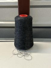 Spool Cone Peruvian Lace Alpaca Wool Yarn Mix 11.6oz 330gr 1243 Charcoal Grey D