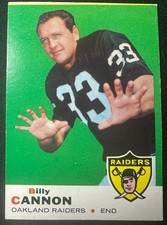 1969 Topps Billy Cannon #68 Raiders Vintage NFL Football Card VG Heisman
