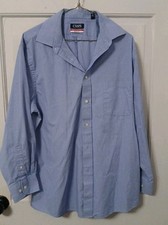 Chaps Men's LS Button Down Dress Shirt Sz L Wrinkle Free