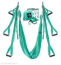 Yoga4You Trapeze Set Aerial Yoga Swing Set - Yoga Hammock Fitness Swing
