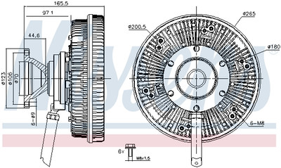 NISSENS 86231 Kupplung, Kühlerlüfter für SCANIA