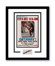 The Getaway Ali MacGraw Autographed 11x14 Framed Photo Steve McQueen ACOA