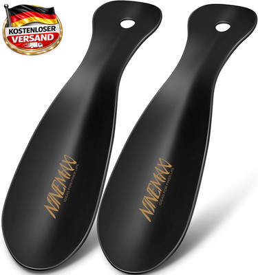 Kleiner Schuhanzieher Metall 19cm für unterwegs 2er Pack, robust & ergonomisch