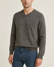 Marks & Spencer Pure Cashmere Sweater XL Gray Quiet Luxury Unisex Minimalist