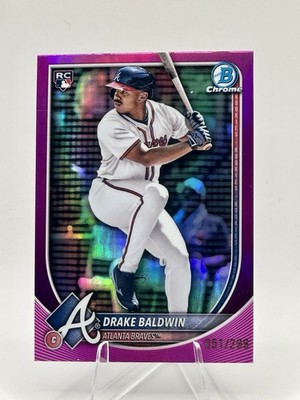 2025 Bowman Chrome /299 * True Fuchsia * Drake Baldwin ROY Refractor 051/299