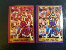 Magic Johnson vs Scottie Pippen 1991 Tuff Stuff Jr LIGHT PURPLE BORDER WOW RARE