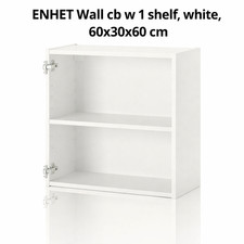 ENIHET Wall Cabinet 60x30x60cm White Kitchen Storage Unit Shelf Hanging Cupboard