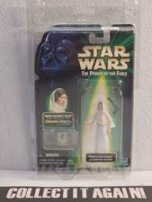 Star Wars 1999 Commtech Princess Leia sporting blaster c85-2 with figure shield