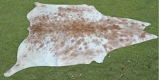 100% Real Natural Area Cow Hair On Cowhide Skin Floor Rug Carpet(69"x63") CC1392