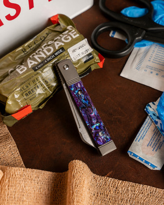Jack Wolf Knives - FEELBETTER JACK - PURPLE ABALONE