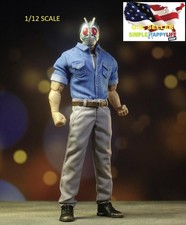 1/12 blue shirt & pants FOR 6" figure SHF Nota Mezco MixMax Kamen Figma ❶USA❶