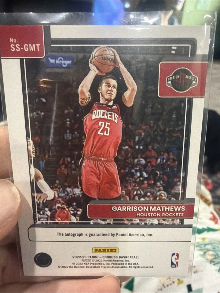 2022-23 Panini Donruss Signature Series Garrison Mathews #SS-GMT Auto - Image 2 of 2