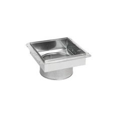 Master Flow Ceiling Register Box 10x10 to 8in HVAC Duct Vent Galvanized Steel