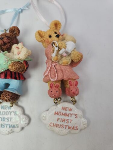Vintage Kurt S Adler Teddybär Neu Mamas Papas erster Christbaumschmuck - Bild 3 von 5