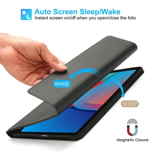 Smart Keyboard Case For iPad 9/8/7th Gen 10.2" Air 3 Backlit 360 Rotate Touchpad - Picture 12 of 46