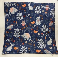 Raccoon Owl Bunny Animals Christmas Throw Pillow Cover Winter Holiday Home Decor