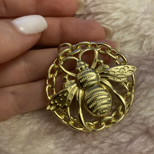 Damen Anhänger Gold Vergoldet 24 Karat Hummel Glücksbringer A388 - Picture 5 of 5