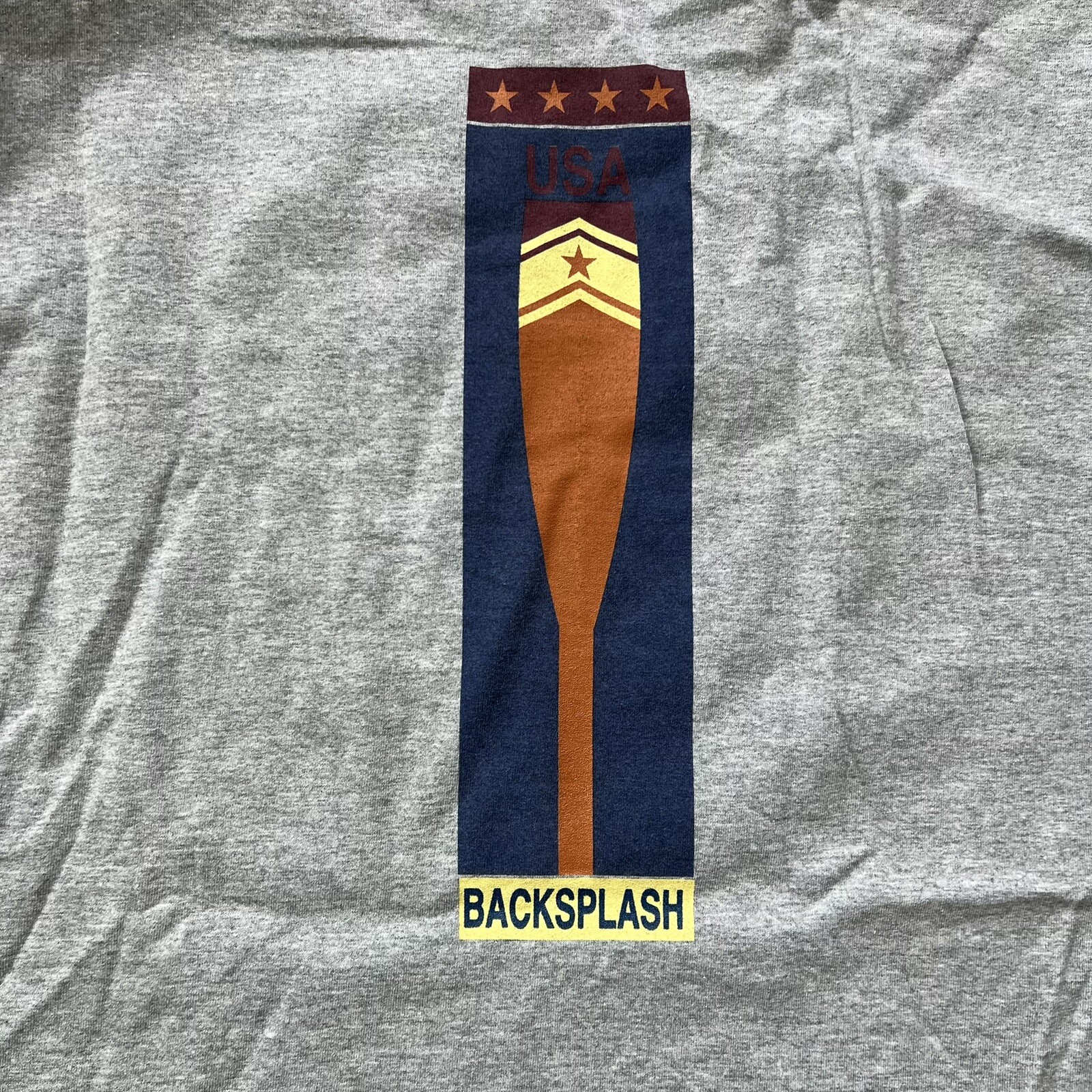 FILA T shirt canottaggio USA taglia XL backsplash anteriore posteriore grafica