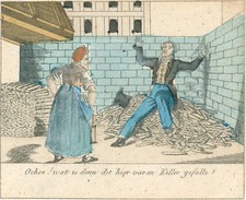 Berlin Karikatur Original Lithografie Schadow ? 1830