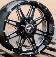 420 Black Milled Lonestar Outlaw Wheels 20x9 5x5.5 0mm Fits Ram 1500 04-18 420 Black Milled Lonestar Outlaw Wheels 20x9 5x5.5 0mm Fits Ram 1500 04-18