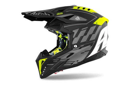 AIROH AVIATOR 3 RAMPAGE BLACK CASCO CROSS ENDURO IN FIBRA DA XS A XXL  AV3RAM35 | eBay