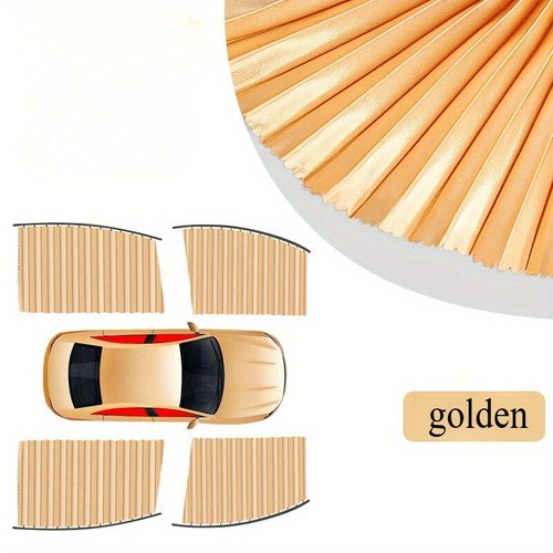 4-Pack Retractable Car Sunshades w/ Sliding Track-Magnetic Suction UV Protection - Picture 12 of 13