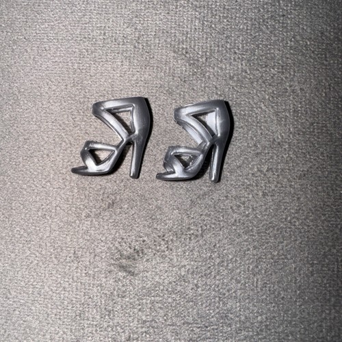 Barbie Fashionistas Doll Shoes - Silver Colour Strappy High Heels - Picture 4 of 4