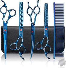 Set tijeras profesionales para perros 7"/8", incluye peine y tijeras