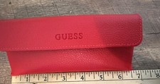 Genuine Guess Red Textured Glasses Case Great Condition