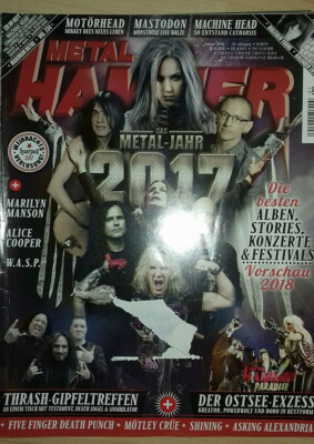METAL HAMMER Magazin JAN 2018 W.A.S.P. Mötley Crüe FFDP Alice Cooper Motörhead