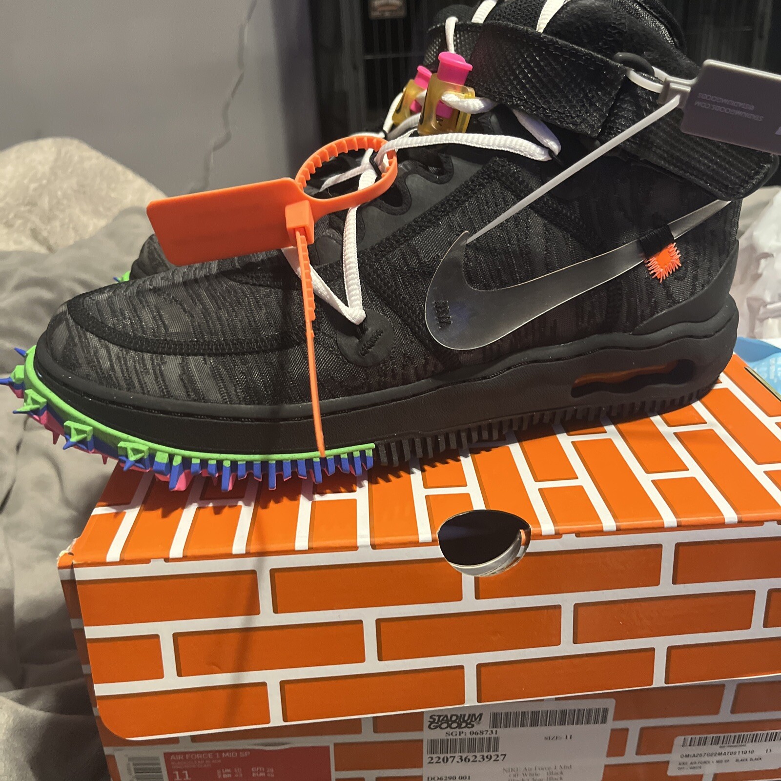 OFF WHITE X NIKE Taglia 11 Nike Air Force 1 x bianco sporco nero 2022